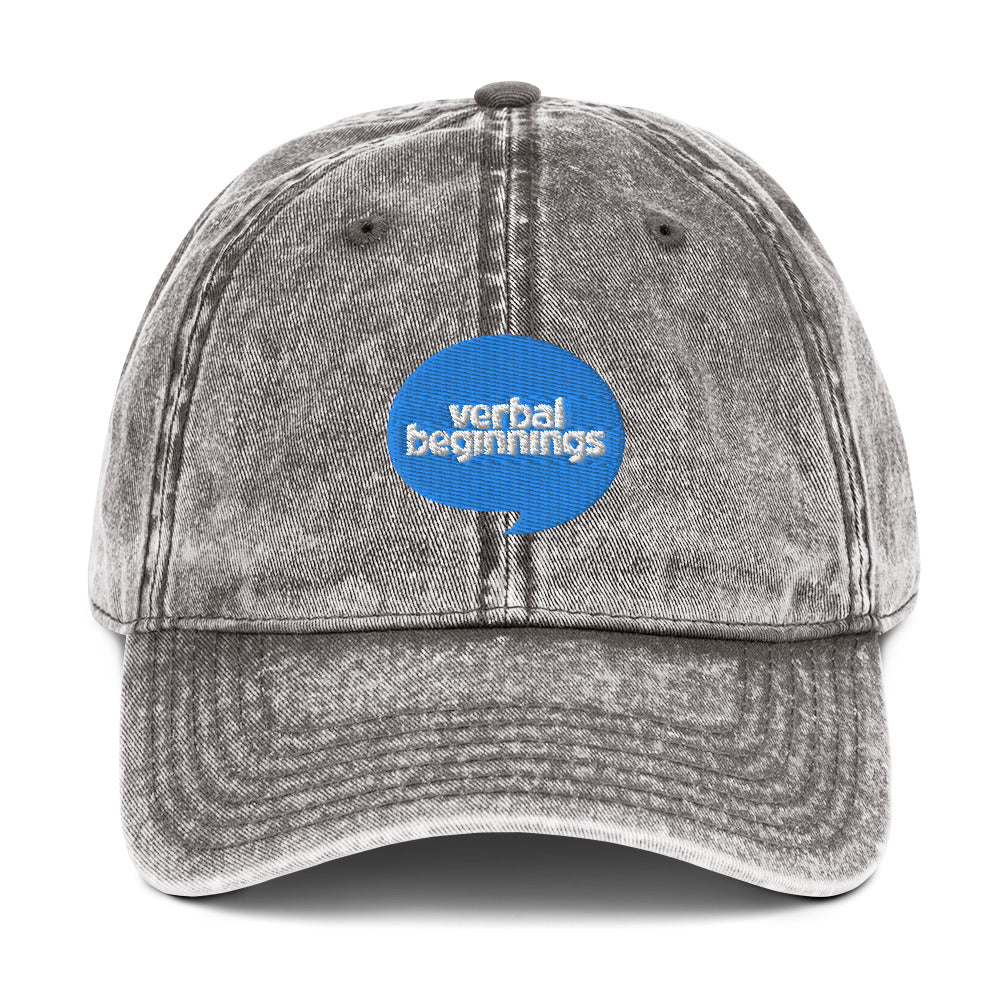 Vintage Cotton Twill Cap w/ Embroidered Logo